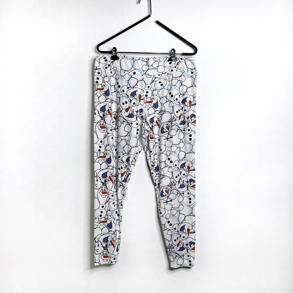 Disney Parks Olaf Print Frozen SnowmanLeggings - Picture 1 of 9